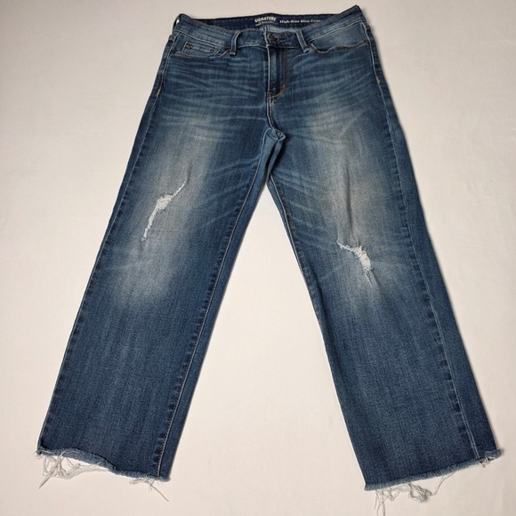 Signature by Levi Strauss & Co. Denim - Signature by Levi Strauss Jeans Womens 6 Blue High Rise Slim Crop Distressed